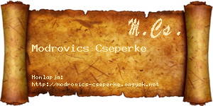 Modrovics Cseperke névjegykártya